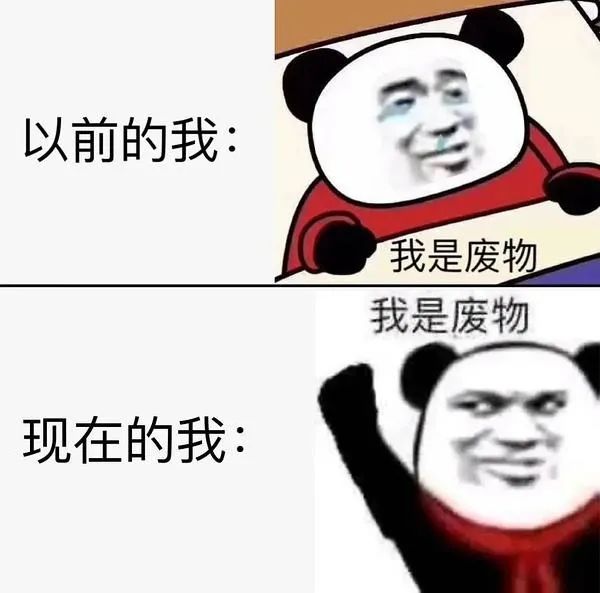 以前的我：我是废物 现在的我：我是废物