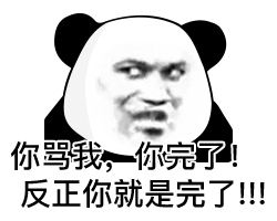 你骂我，你完了！反正你就是完了！！！