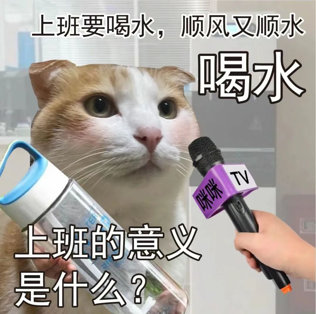 上班的意义是什么？上班要喝水，顺风又顺水