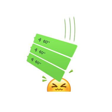 3条60秒语音信息扔过来