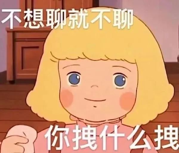 不想聊就不聊 你拽什么拽