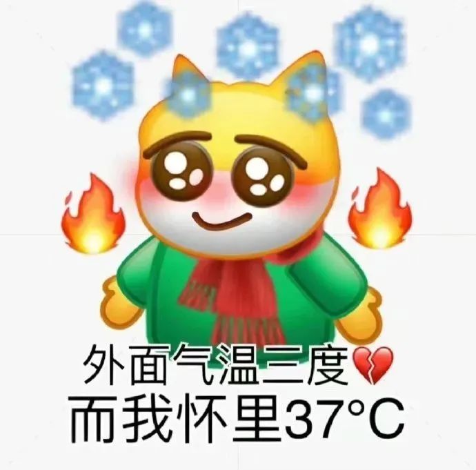 外面气温三度 而我怀里37°C