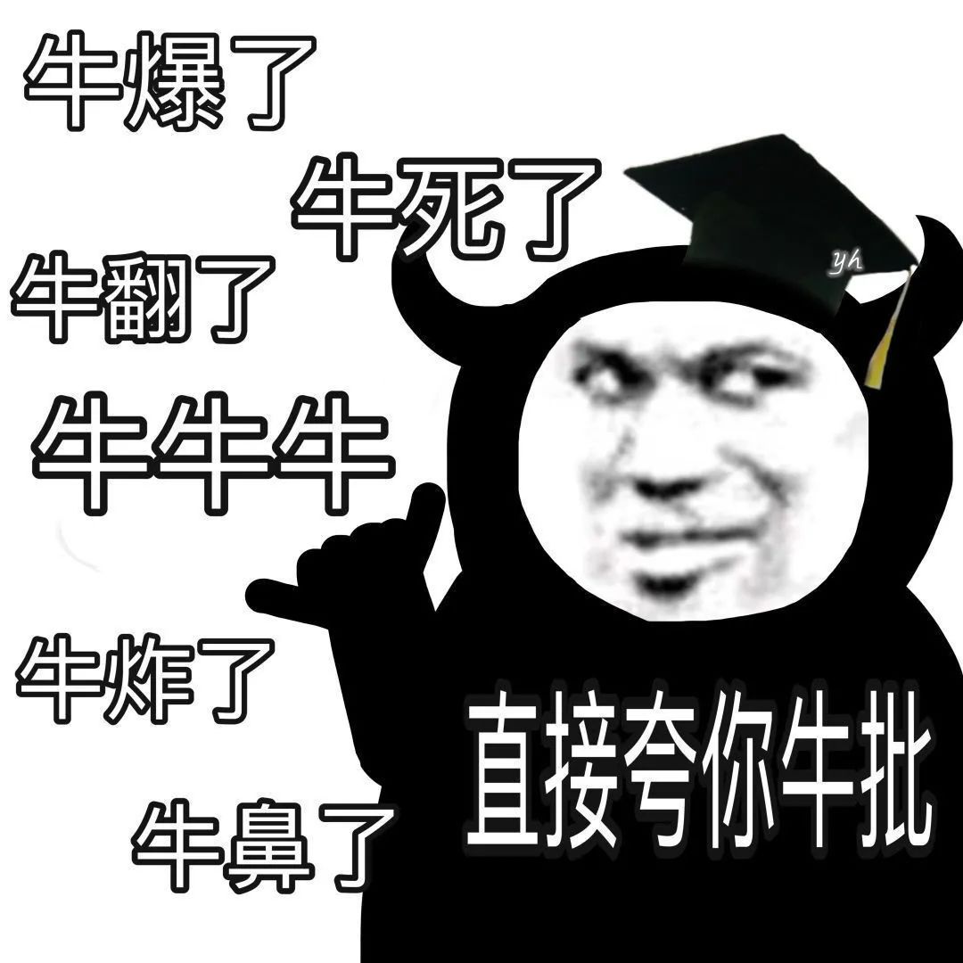 牛爆了 牛死了 牛翻了 牛牛牛 牛炸了 牛鼻了 直接夸你牛批