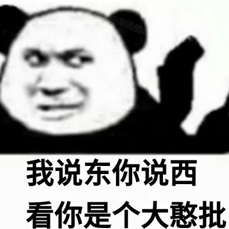 我说东你说西 看你是个大憨批
