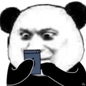 熊猫头看手机惊呆了