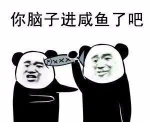 你脑子进咸鱼了吧