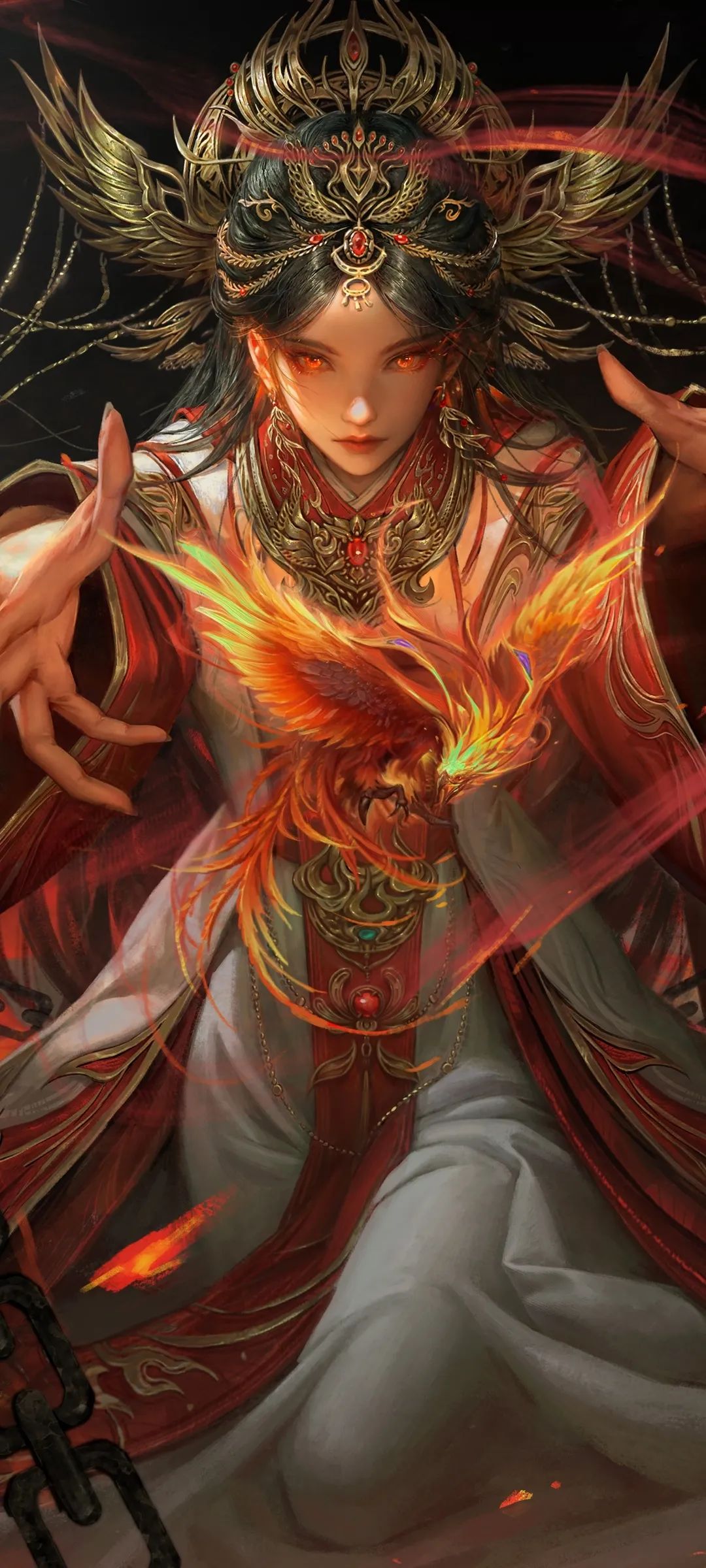 完美世界火灵儿全面屏手机壁纸