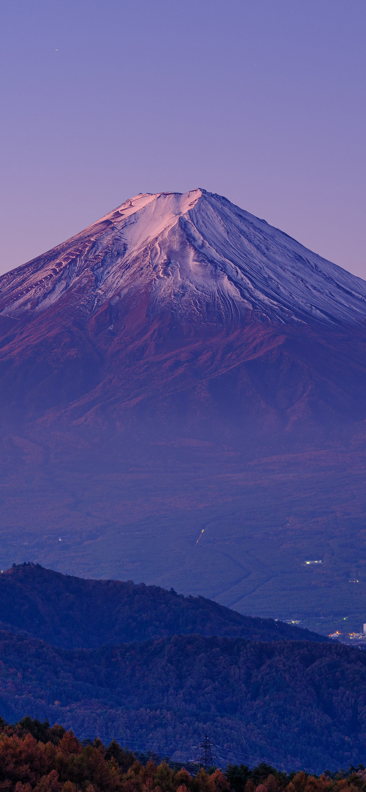 富士山景深风景手机壁纸