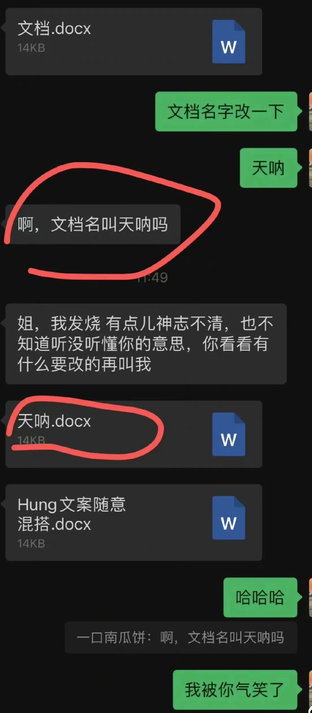 看出来了，确实是发烧到有点神智不清