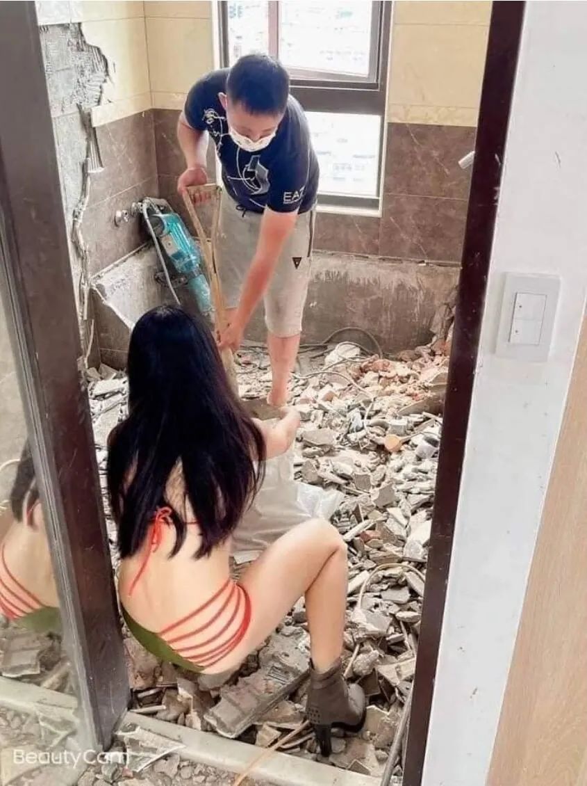 请传播妹来工地干粗活