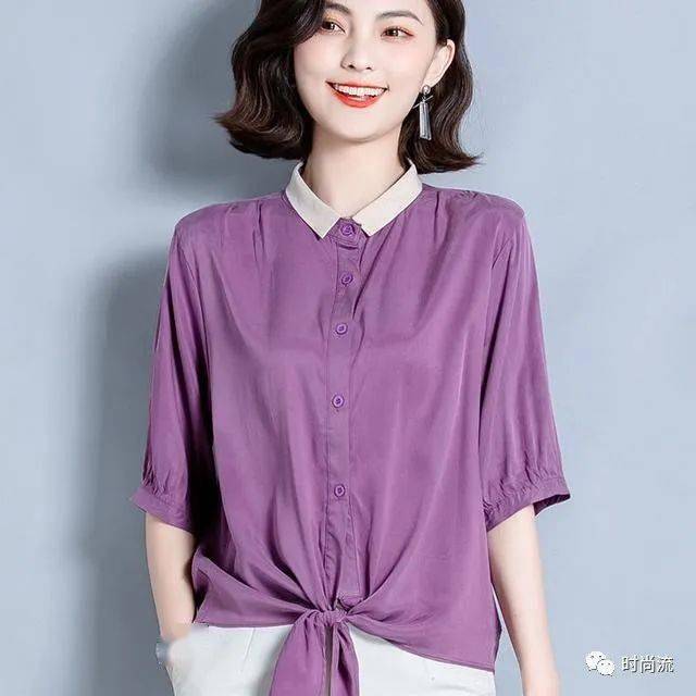 裙子再多，都不如一件减龄"紫萍衫"，不俗不媚，实在让人过目难忘